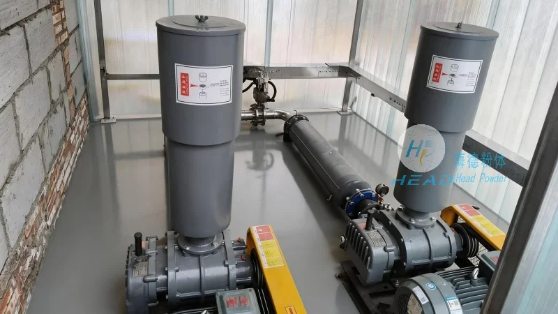 مثال على نقل مسحوق PVC بضغط سلبي مركزي في دانانغ، فيتنام